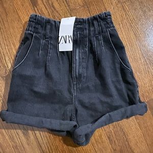 COPY - NWT Zara High Waist Black Denim Shorts sz 26